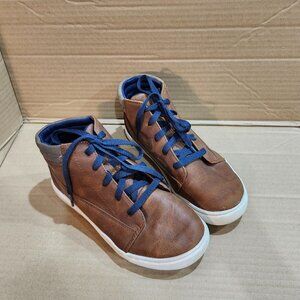 Size 4 Boys Brown Sneakers
